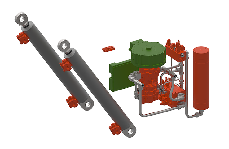 HELAX – Hydraulisch-Elektrische Linearachse
